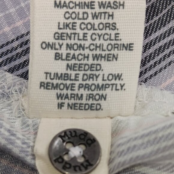 MUDD-Women's-Plaid-Gray-Black-Pink-SMALL-pullover-V Neck-Long Sleeve-Pockets - Picture 16 of 16